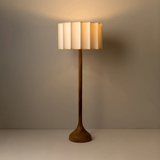 Hikari Pleated Wooden Floor Lamp