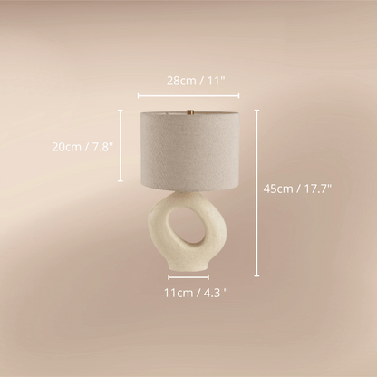 Modern Wabi-sabi table lamp combines artistic design with functionality, making it a perfect addition to your bedroom or living room. Beige 