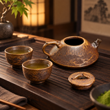 Yunsha Hand-Carved Yixing Purple Clay Teapot