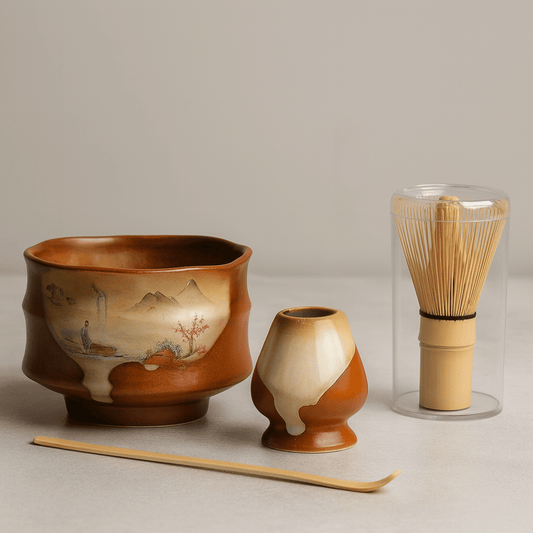 Aoki Matcha Set – Traditional 4pcs Ceramic Tea Set