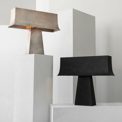 Aurélo Dome Black Metal Table Lamp