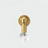 Brass knob with white marble-pattern gemstone sphere handle against a white background.