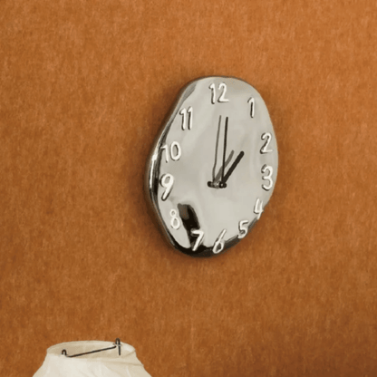 LumoTime Chrome Ceramic Wall Clock