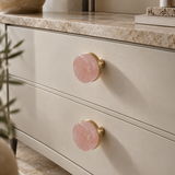 Roselle Crystal & Brass Cabinet Knobs