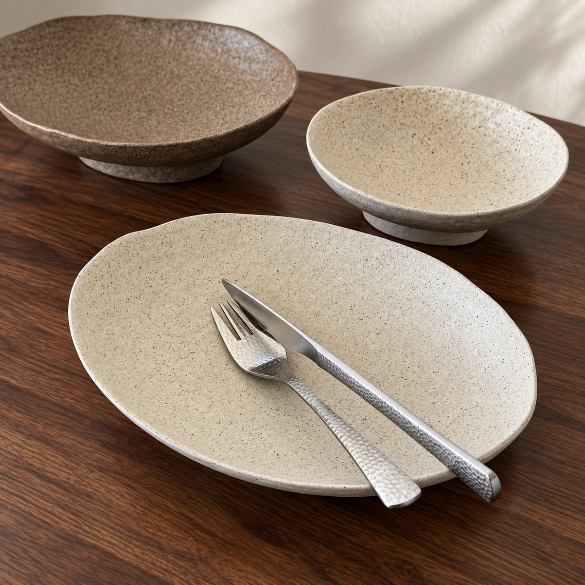 Serelle Hammered Stainless Steel Cutlery Set