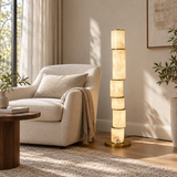 Orvella Alabaster Column Floor Lamp