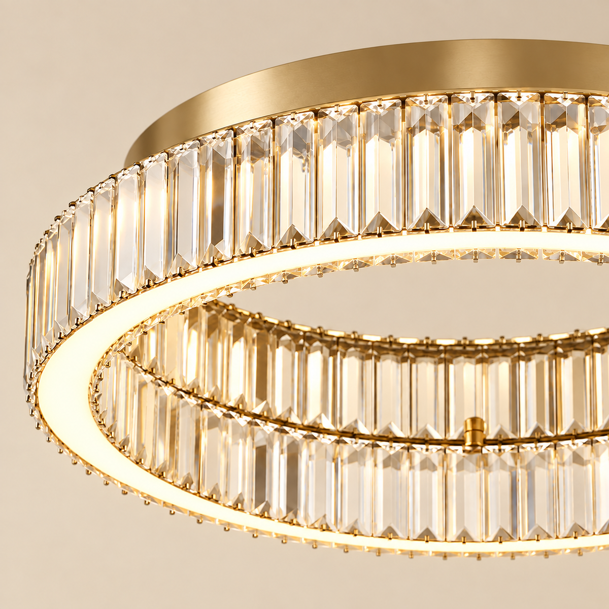 Calista Crystal Halo Ceiling Light