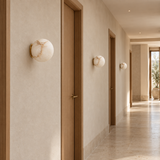 Alvara Alabaster Globe Wall Light