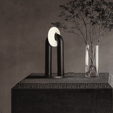 Lunari Solid Wood Touch-Control Table Lamp