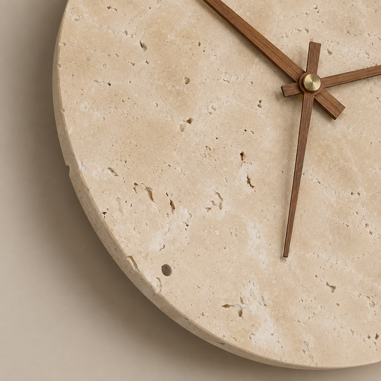 Solis Travertine Clock Wall Light