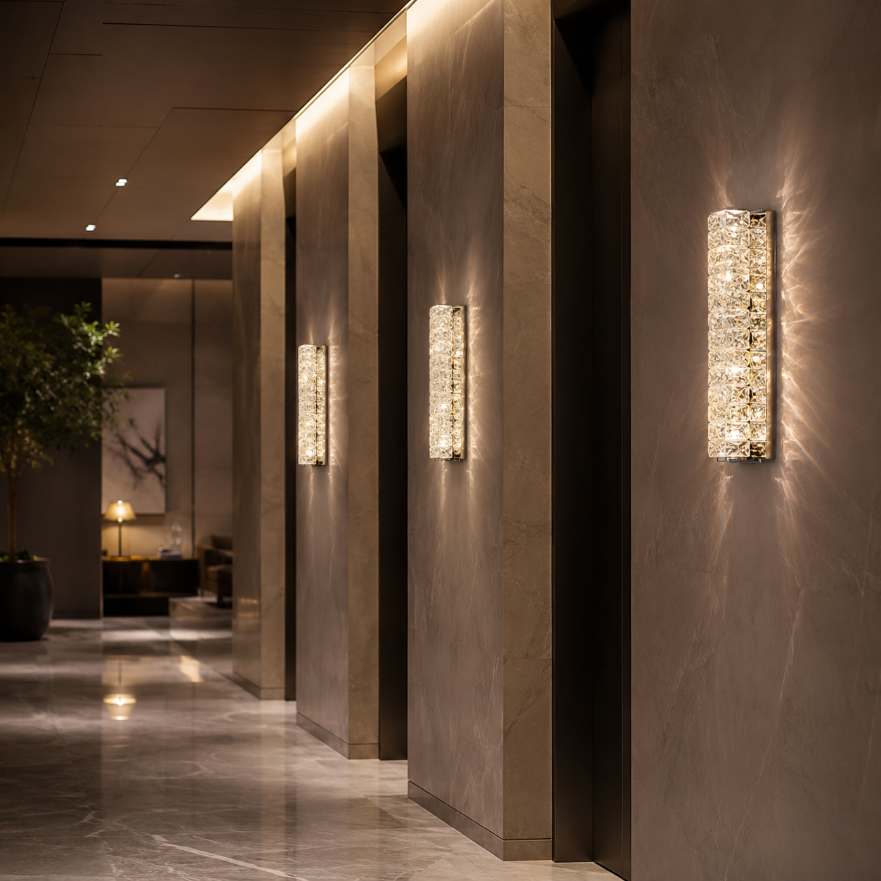 Celestine Crystal LED Wall Sconce