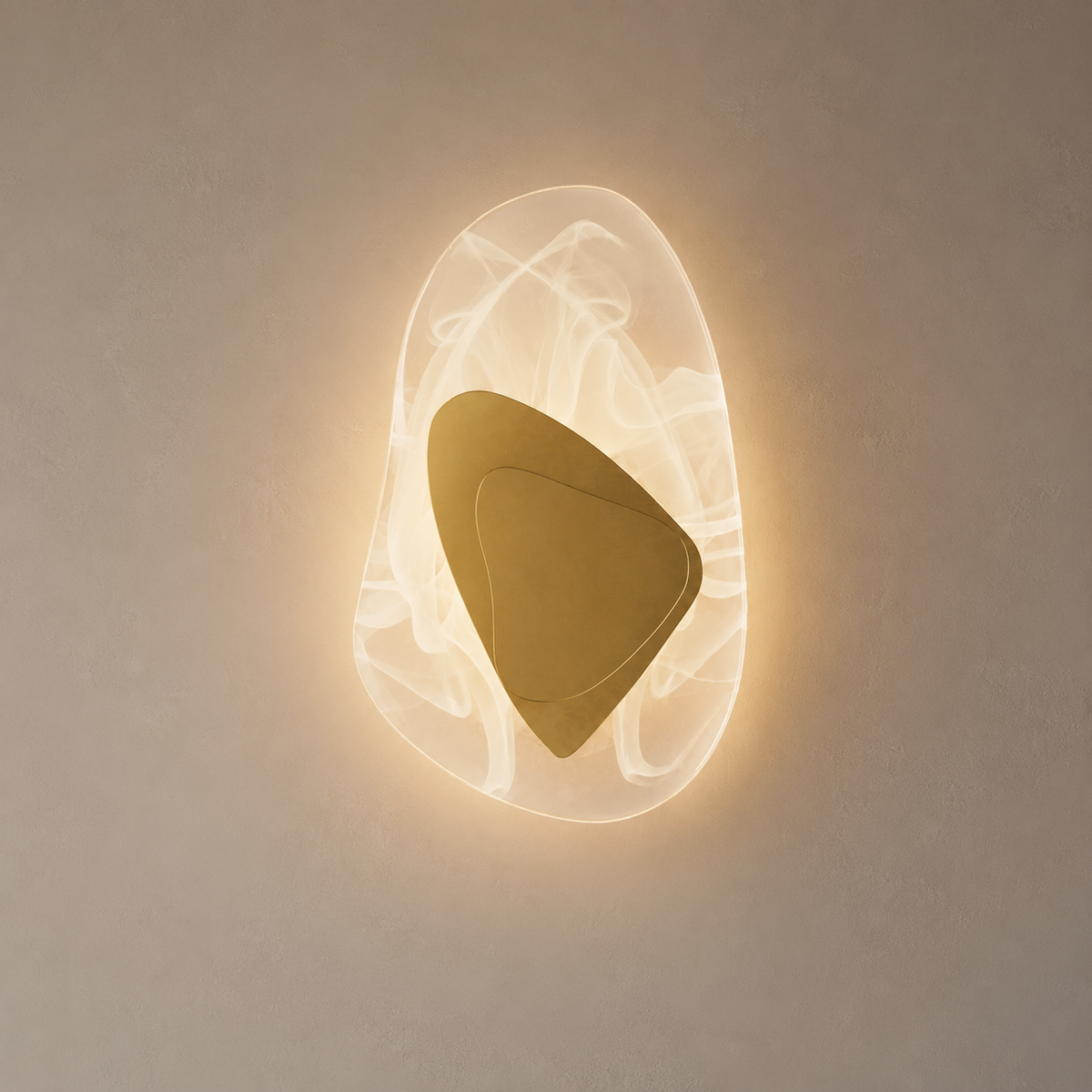 Orlienne Sculptural Glass LED Wall Light