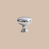 GlossSilver Knob & Pull 2.5cm