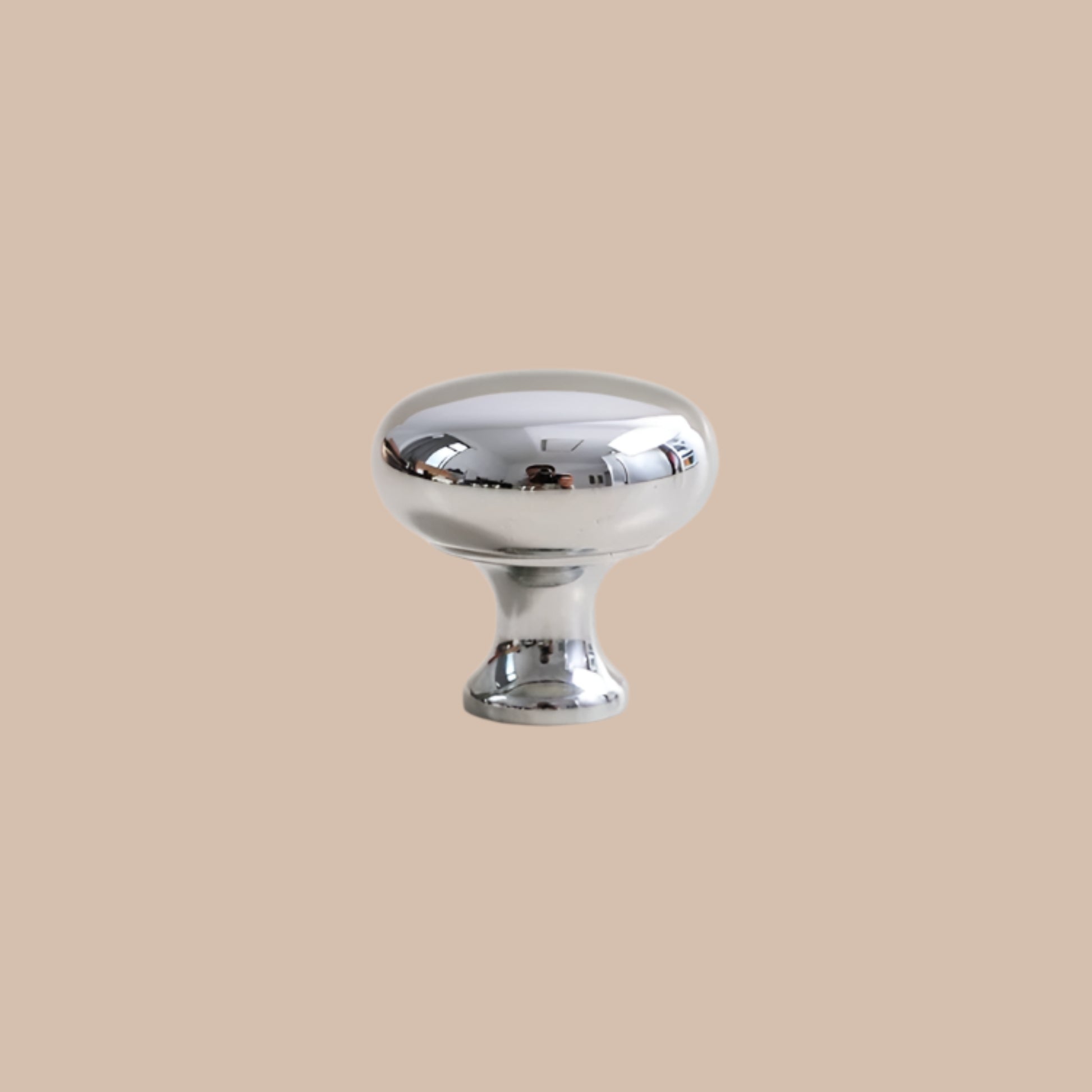 GlossSilver Knob & Pull 2.5cm