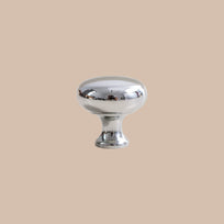 GlossSilver Knob & Pull 2.5cm