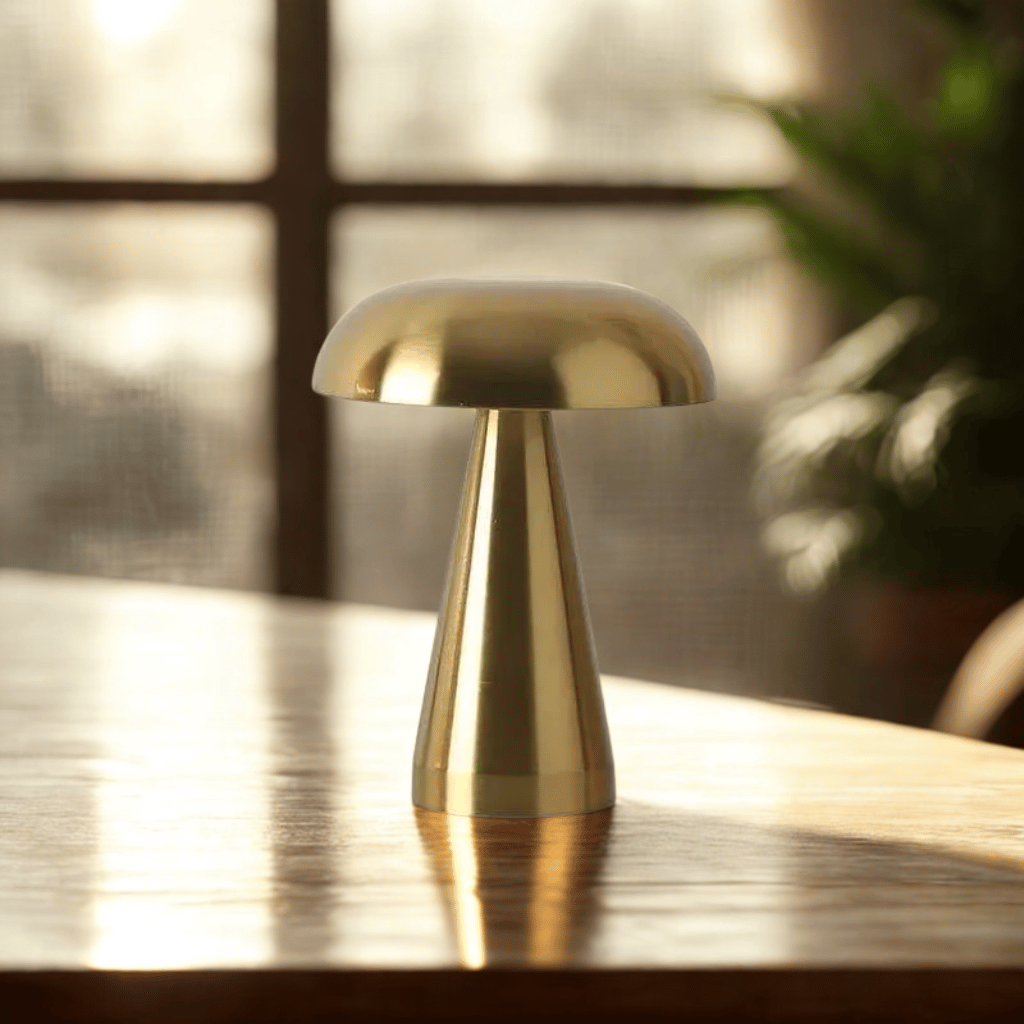 Illuminate your space with the Glowshroom Retro Mushroom LED Table Lamp – Rechargeable Touch Sensor Light, perfect for decor.