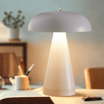 Stylish Glowshroom Retro Mushroom LED Table Lamp – Rechargeable Touch Sensor Light enhances any space with modern charm.