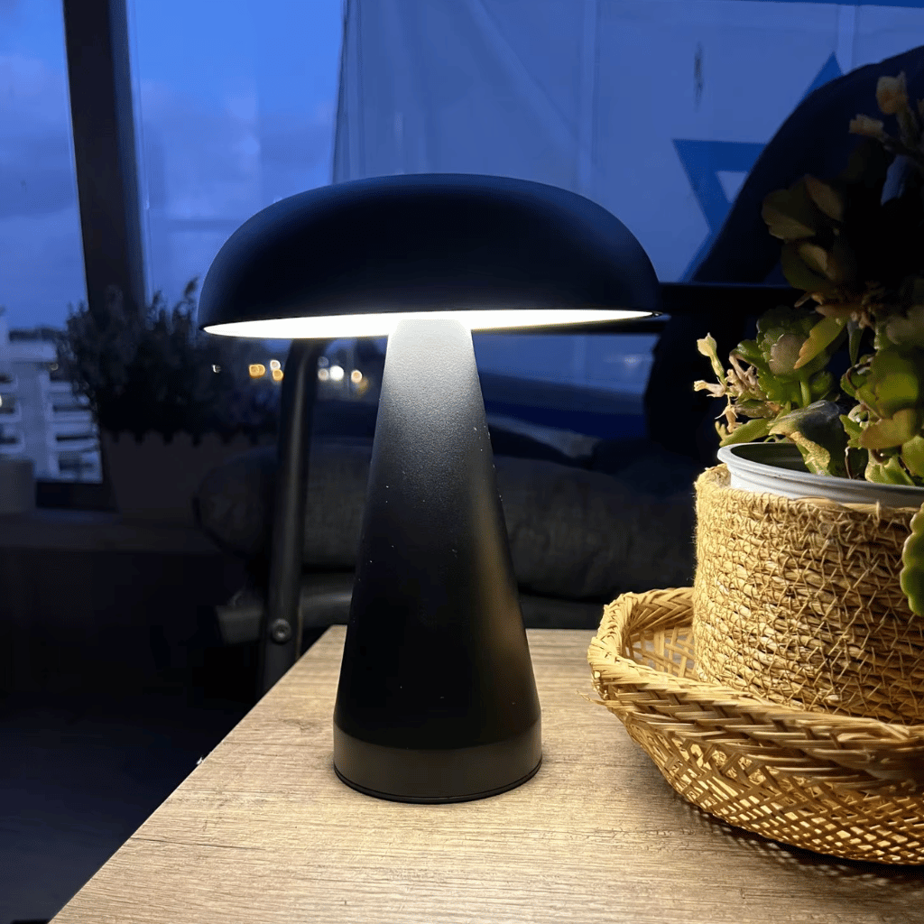 Illuminate your space with the Glowshroom Retro Mushroom LED Table Lamp – Rechargeable Touch Sensor Light for stylish decor.
