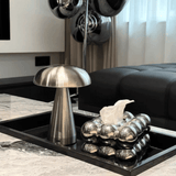 Stylish Glowshroom Retro Mushroom LED Table Lamp – Rechargeable Touch Sensor Light enhances any modern decor setting.