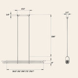 LineaForma Modern Linear Pendant, alternate view 10