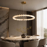 LustraMarble Halo Chandelier – Modern Marble