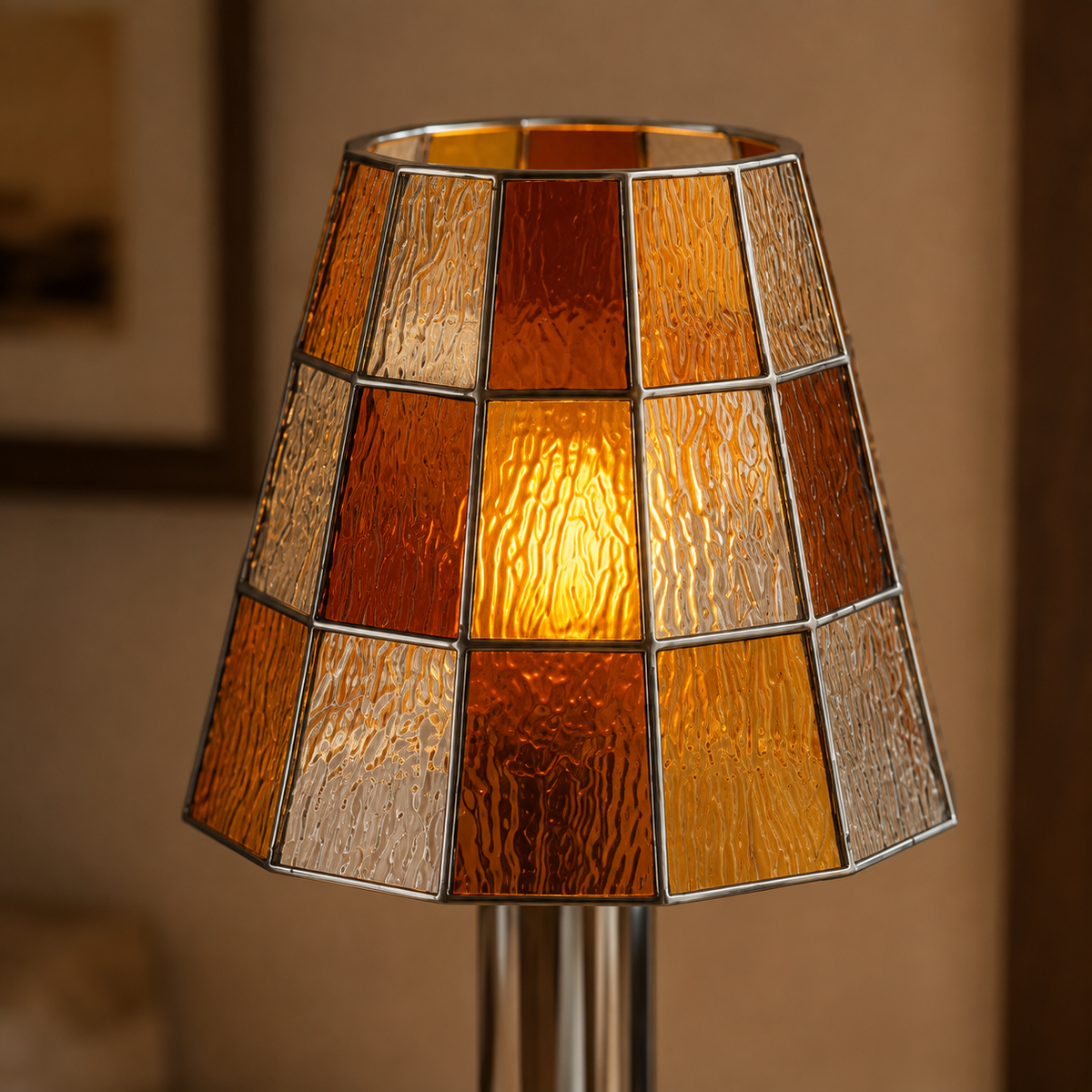 Aveline Art Deco Stained Glass Table Lamp