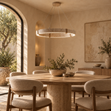 Ringo Travertine Ring Pendant Light