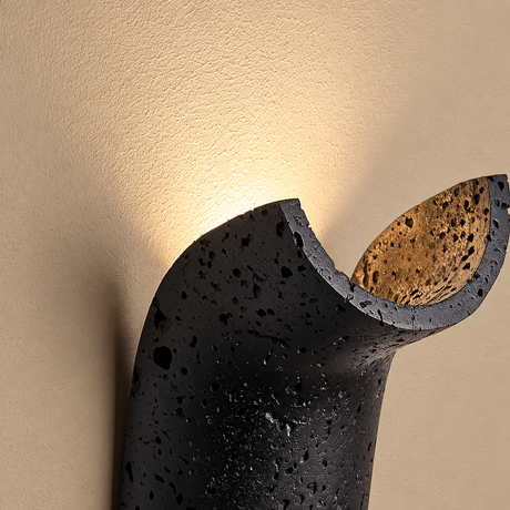 Black Aurelian Travertine Wall Lamp