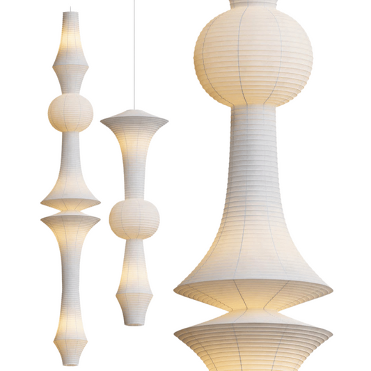 ZenLite - Akari Noguchi Inspired LED Pendant Light for Modern Home Decor lose look