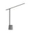 Modern gray desk lamp with adapter on a white background