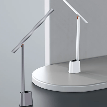 Modern bathroom faucet with a sleek design on a gray background