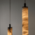 Luxury Black Cylinder Natural Stone Pendant Lamp