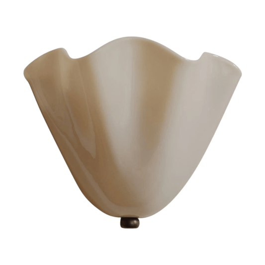 Beige wall sconce on a white background