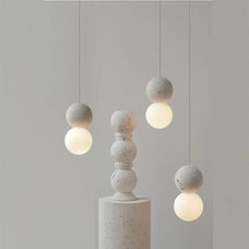 Minimalist Terrazzo Pendant Light Nordic Staircase Light Bar Restaurant Simple Bedroom Bedside Pendant Lamp by Artpad.