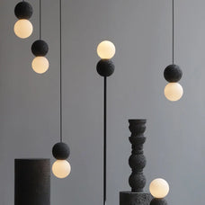 Stylish Minimalist Terrazzo Pendant Light for Nordic staircases, restaurants, and bedrooms by Artpad. Perfect bedside lamp.