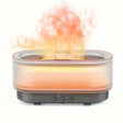 Decorative lamp with flame effect on a white background