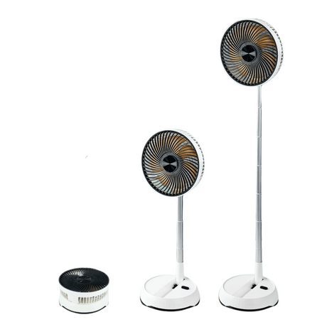 Portable Foldable Oscillating Standing Fan – Rechargeable Pedestal offers versatile cooling for home and office use.