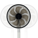 Portable Foldable Oscillating Standing Fan – Rechargeable Pedestal offers versatile cooling with remote control convenience.
