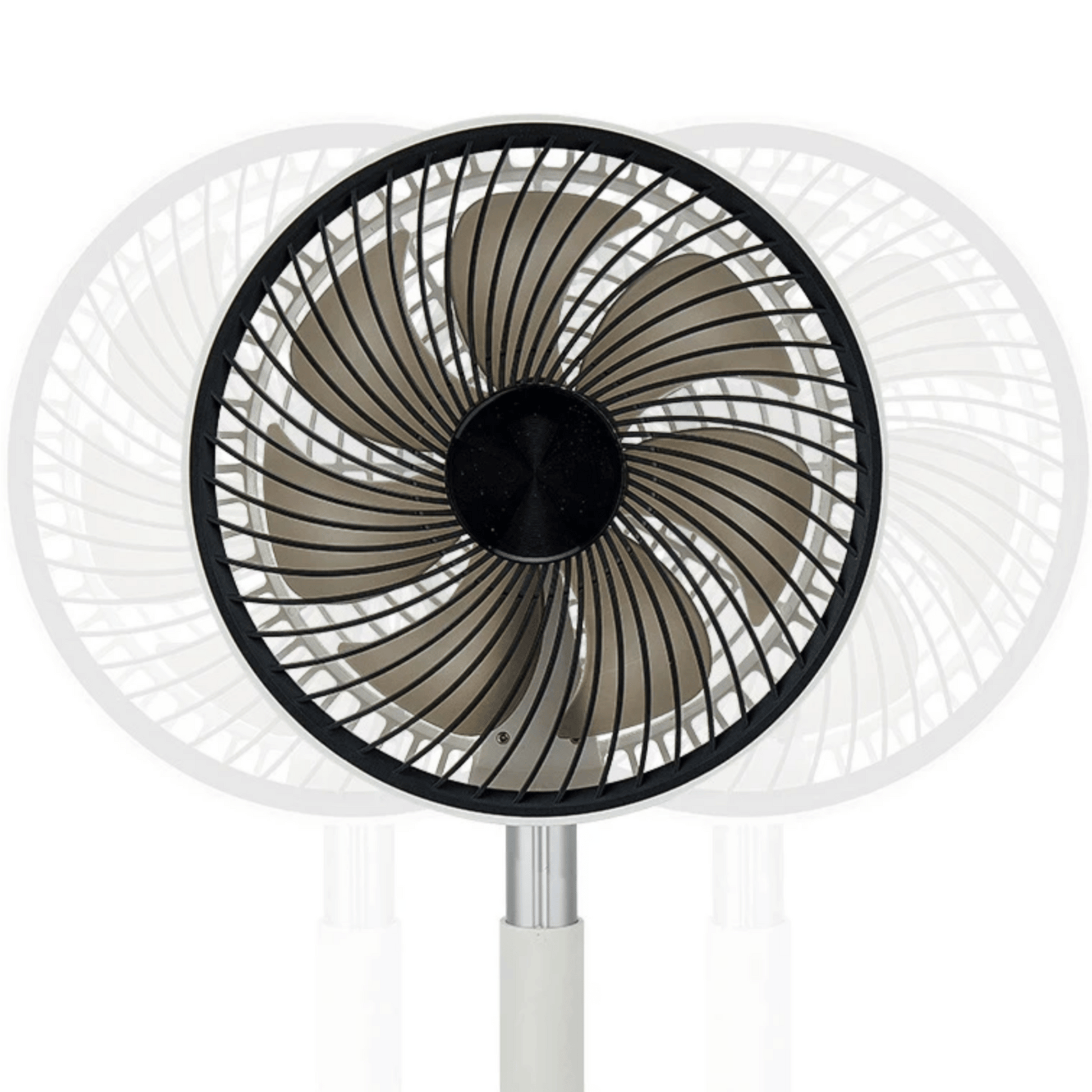 Portable Foldable Oscillating Standing Fan – Rechargeable Pedestal offers versatile cooling with remote control convenience.