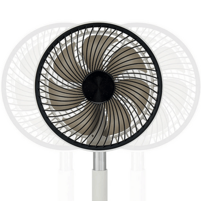 Portable Foldable Oscillating Standing Fan – Rechargeable Pedestal offers versatile cooling with remote control convenience.