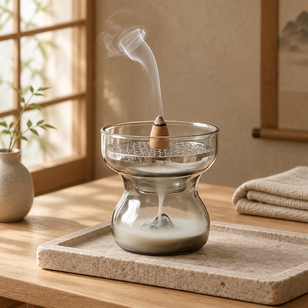 Kiyora Glass Mountain Incense Burner