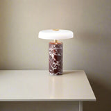 Table lamp with dimensions and specifications on a white background
