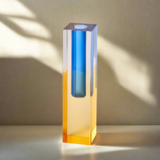 CrystalColumn - Acrylic Bud Vase - decorative vase by Baskoraa