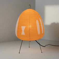 Kōan Rice Paper Table Lamp – Minimalist LED Serenity Light — japandi table lamp by Baskoraa