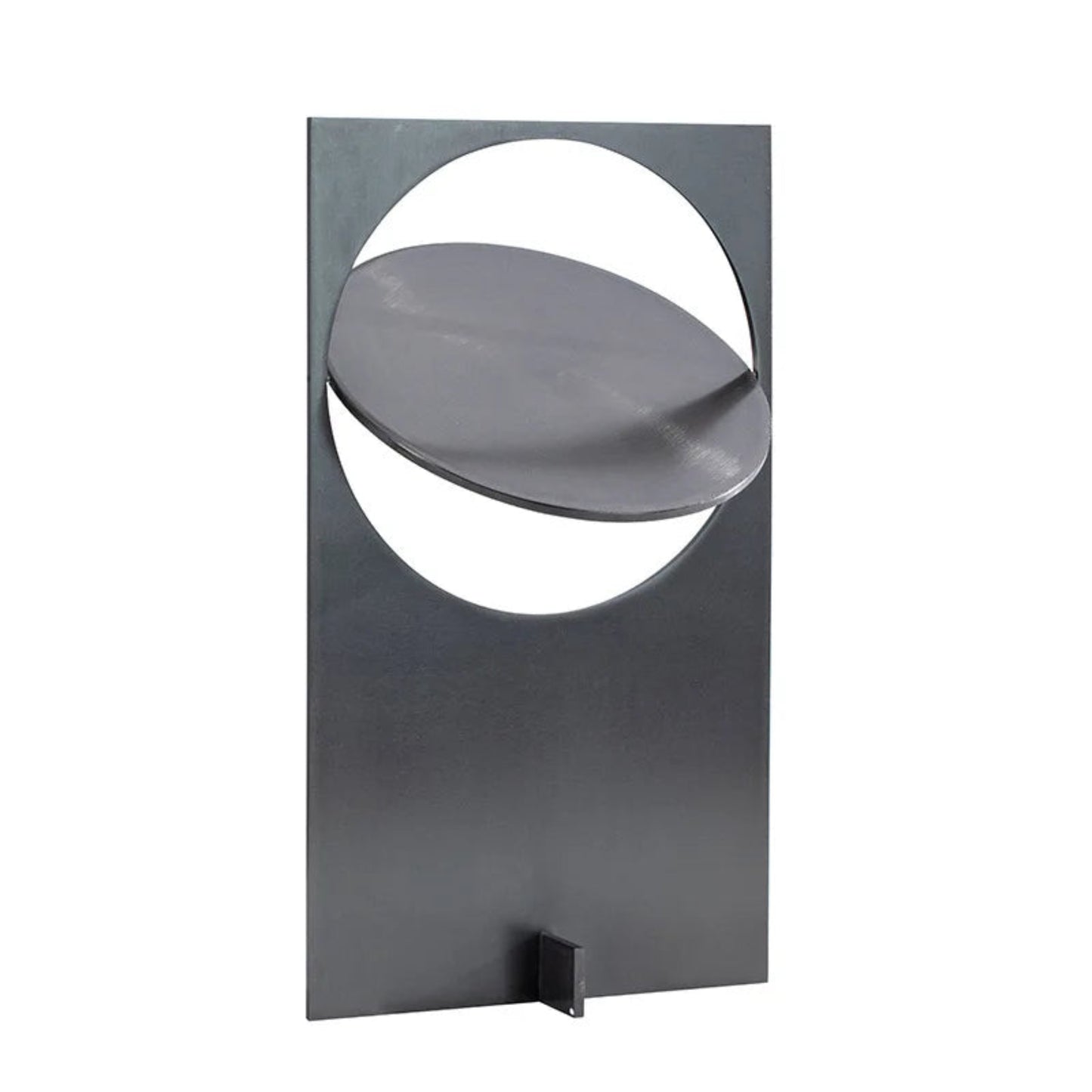 Modern outdoor wall light fixture with a circular design on a white background