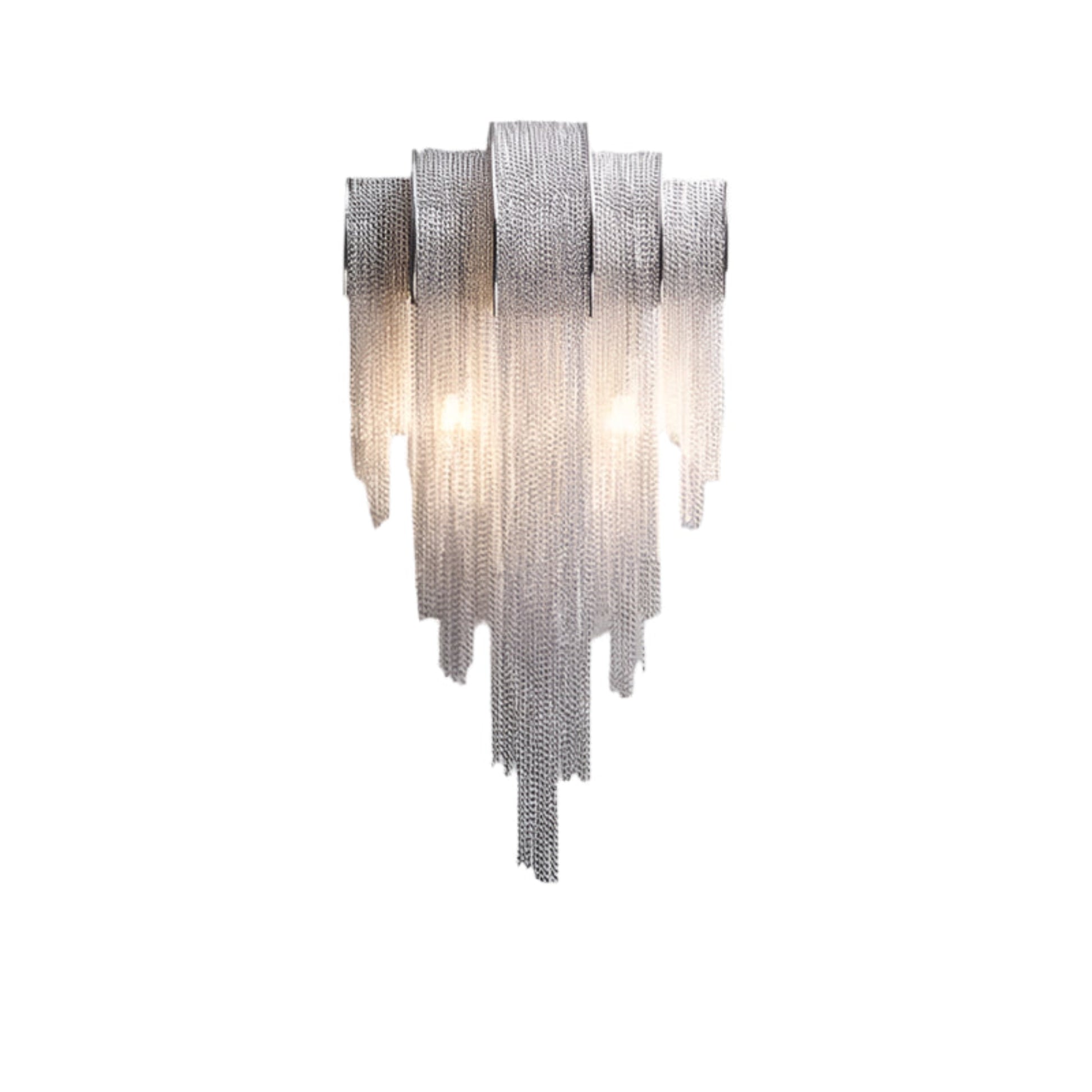Decorative wall light fixture on a white wall