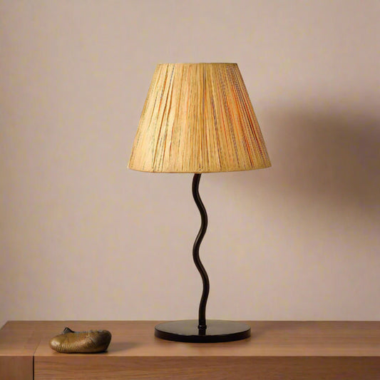 Stylish Country Metal Table Lamp with striking paper rope shade and on/off switch, perfect for accent decor by STANBOW.