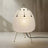 Kōan Rice Paper Table Lamp – Minimalist LED Serenity Light styled in a dining room — japandi interior by Baskoraa