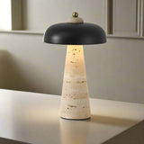 Table lamp displayed on coffee table