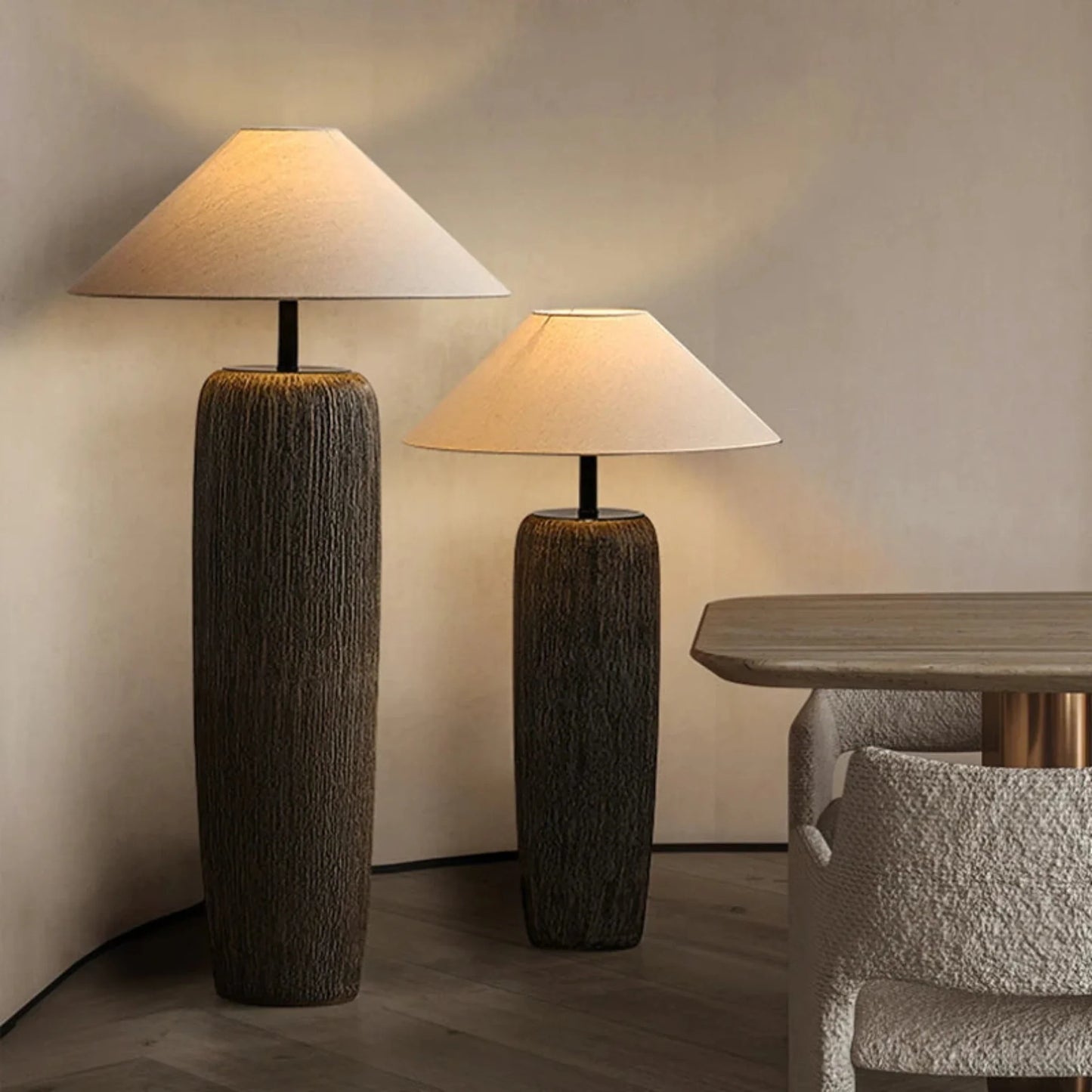 Vintage Japanese Floor Lamp near dinning table Large and Medium size 